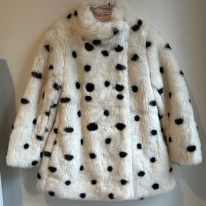 Chic Faux Fur Dalmatian Coat